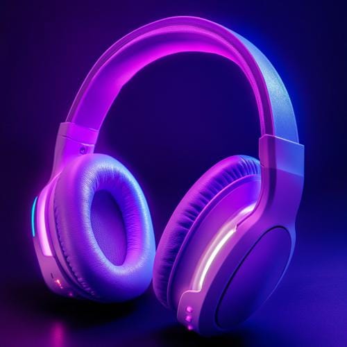 Commandes d'un casque gaming : molette de volume et boutons sur l'oreillette