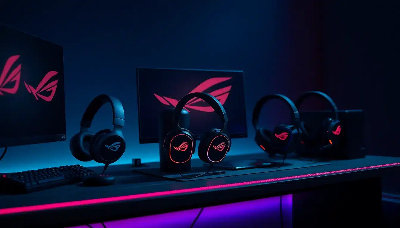 Comparatif des meilleurs casques gaming Asus ROG 2025 sur setup gaming professionnel